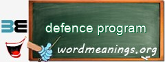 WordMeaning blackboard for defence program